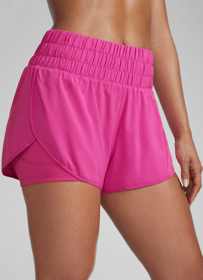 Feathery-Fit Soft  2 in 1 High Rise Short 3''