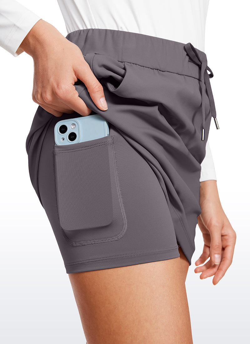 Stretch Drawstring Liner Skirt 15'' - 5 Pocket