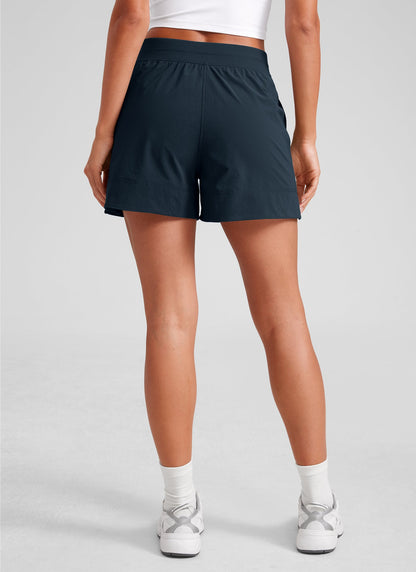 Linerless V Slit Pocket High Rise Short 4"