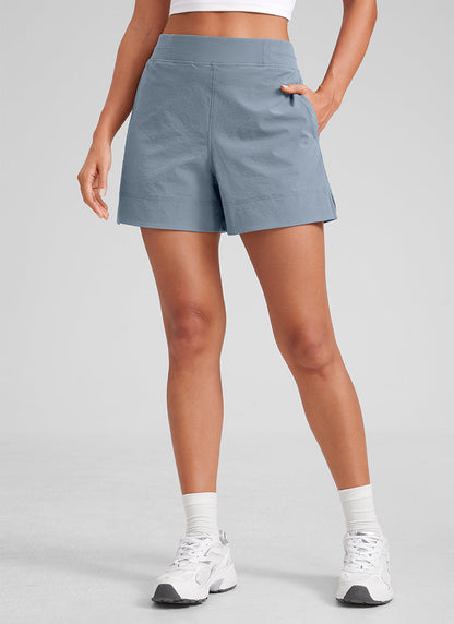 Linerless V Slit Pocket High Rise Short 4"