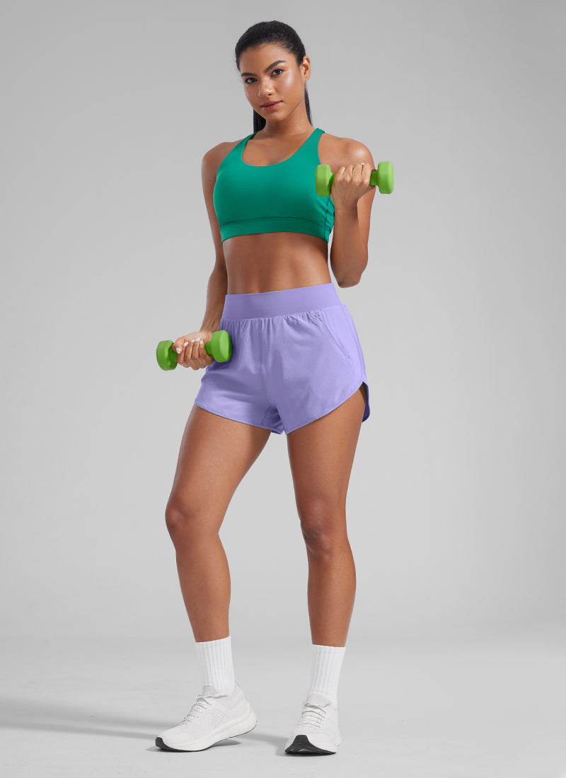 Feathery-Fit Soft Zipper Pocket Dolphin Short 3''