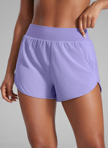 Feathery-Fit Soft Zipper Pocket Dolphin Short 3''