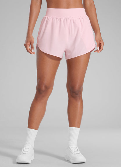 Feathery-Fit Soft Zipper Pocket Dolphin Short 3''