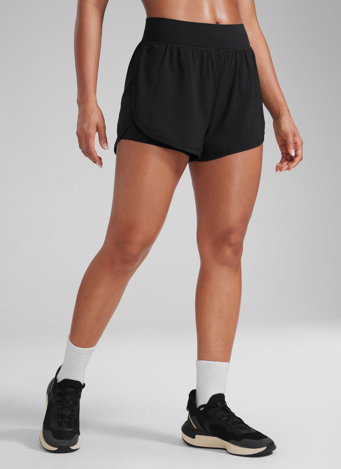 Feathery-Fit Soft 2 in 1  High-Rise Pocket Short 3"