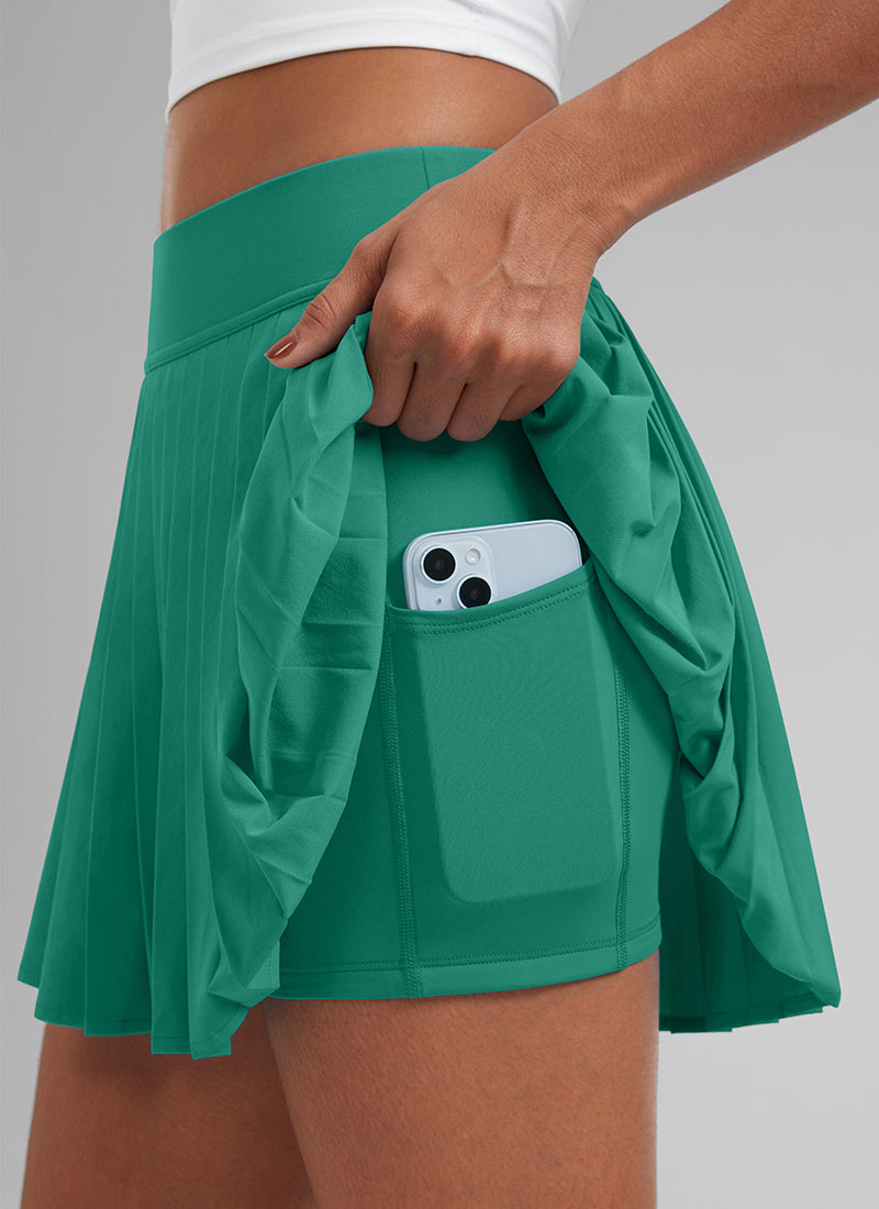 Feathery-Fit Soft High Rise Pleated Skirt 14''