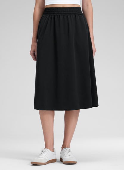 Feathery-Fit Stretchy Side Pocket Skirt