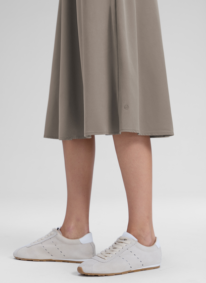 Feathery-Fit Stretchy Side Pocket Skirt