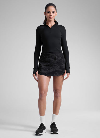 A Line High Rise Pocket Side Slit Skirt 14.5''