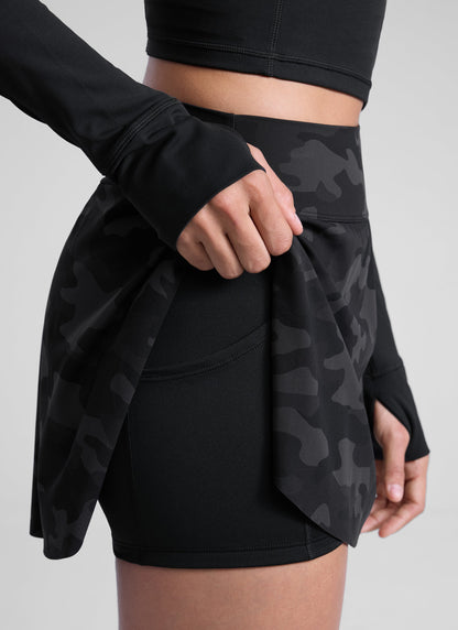 A Line High Rise Pocket Side Slit Skirt 14.5''