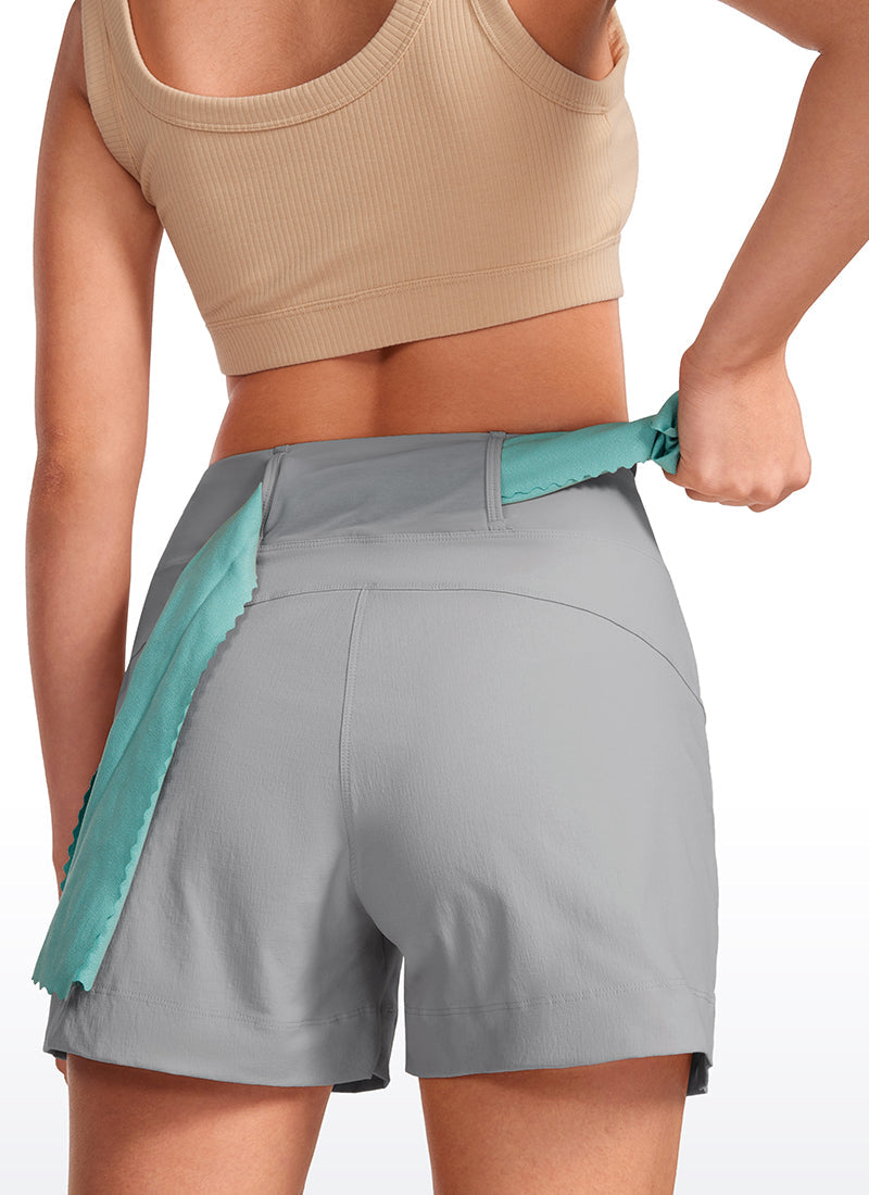 Ripstop Zip Pocket Mid Rise Short 4''