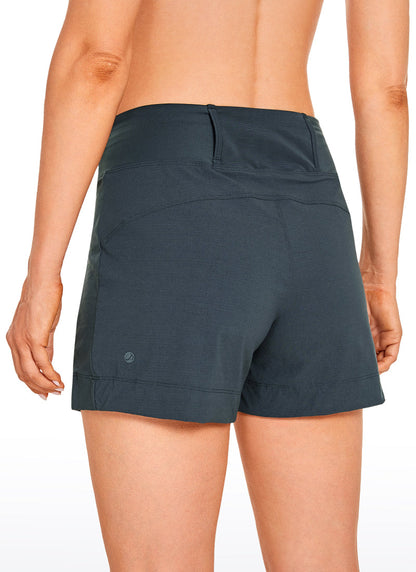 Ripstop Zip Pocket Mid Rise Short 4''