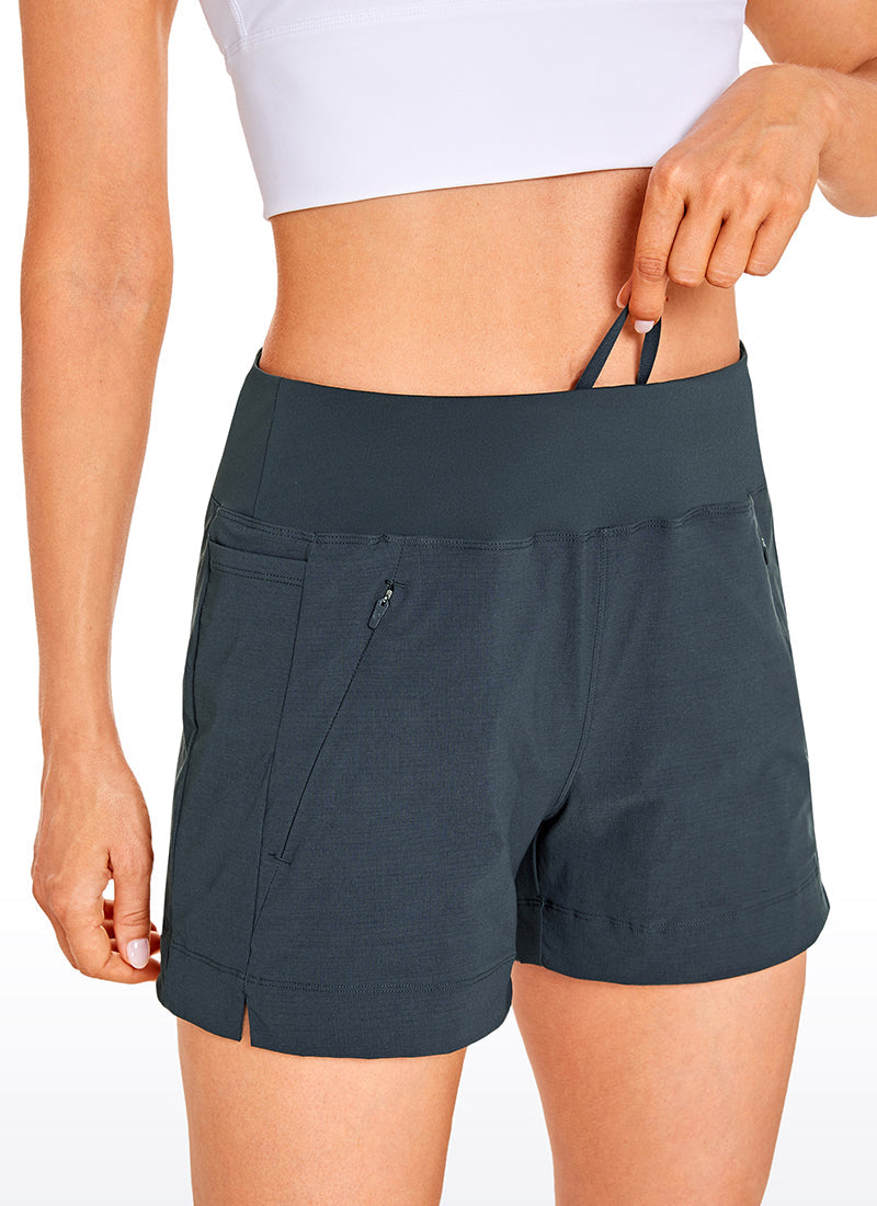 Ripstop Zip Pocket Mid Rise Short 4''