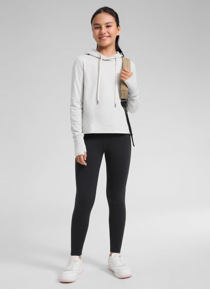 Girls Matte Thermal Fleece Lined Legging