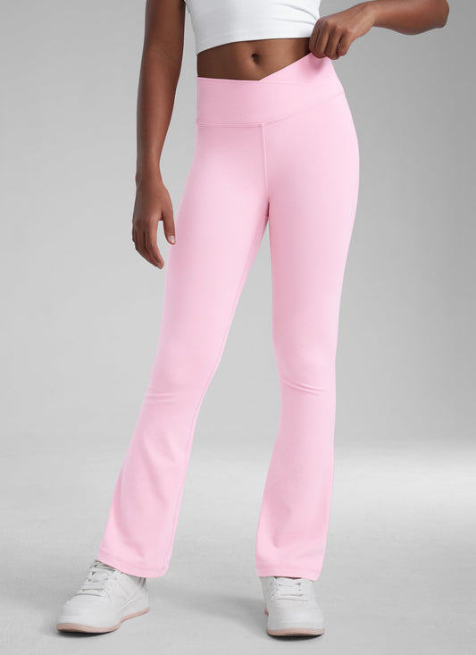 Butterluxe Girls Crossover Flare Leggings