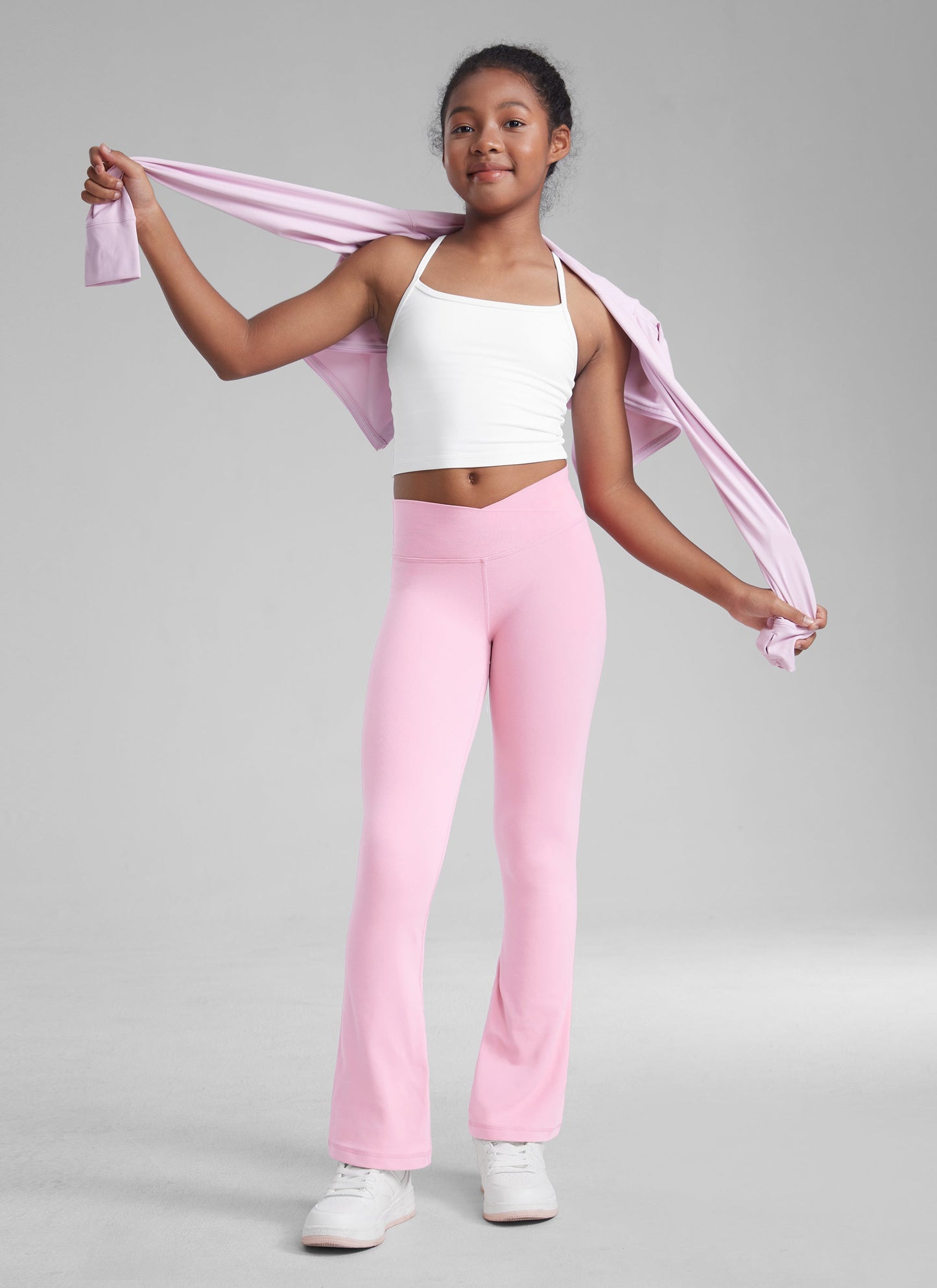 Butterluxe Girls Crossover Flare Leggings