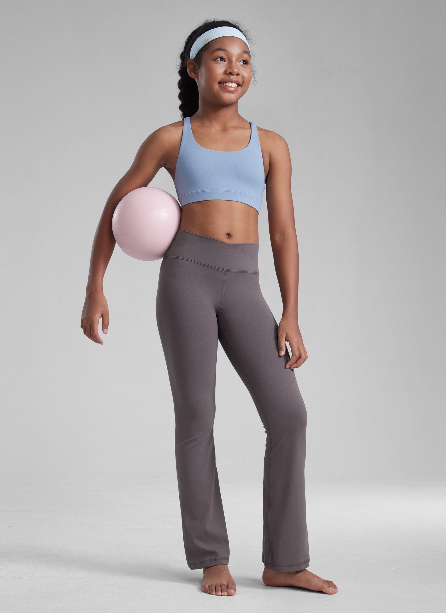 Butterluxe Girls Crossover Flare Leggings