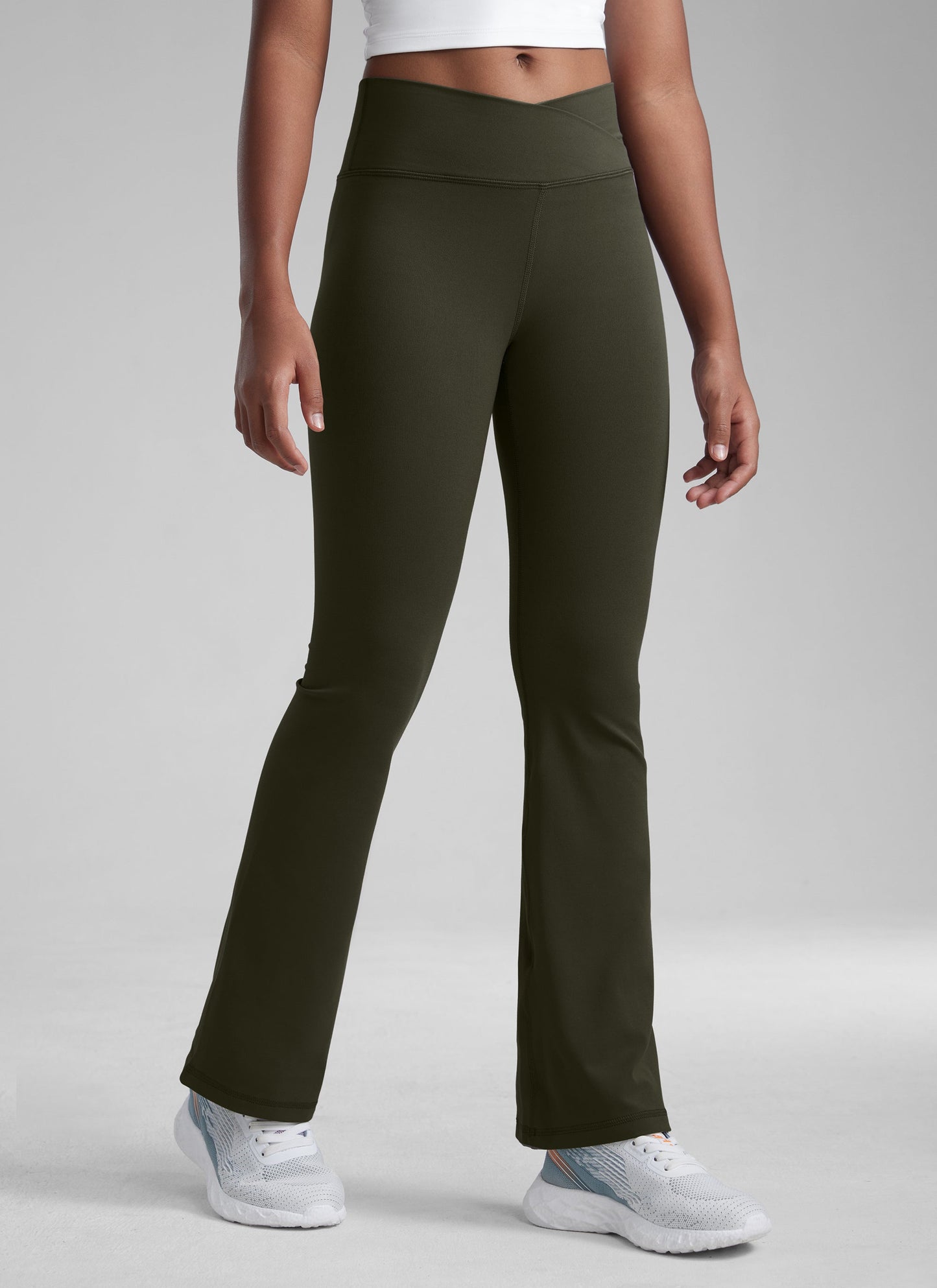 Butterluxe Girls Crossover Flare Leggings