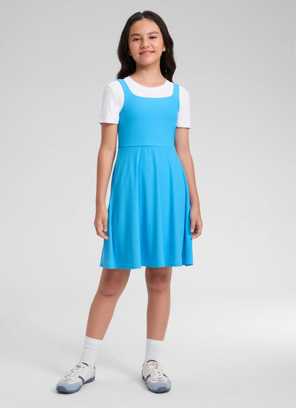 Girls Cloudweight Double Lined Pocket Midi Dress