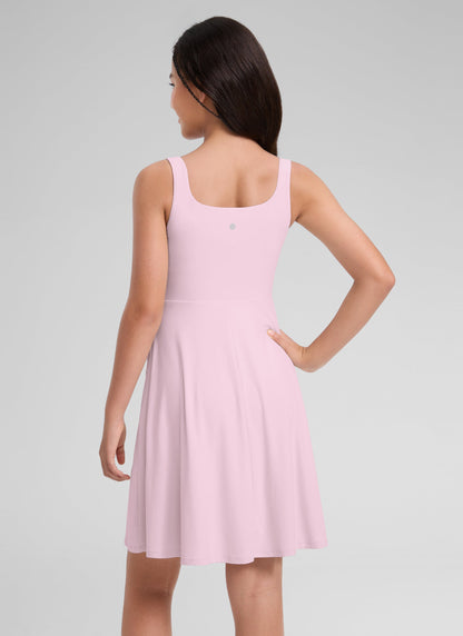 Girls Cloudweight Double Lined Pocket Midi Dress