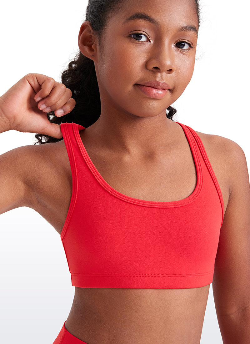 Butterluxe Girls Scoop Neck Racerback Sports Bra