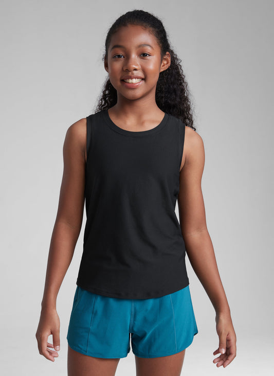 Girl Cloudweight Hip Length Sleeveless Tank