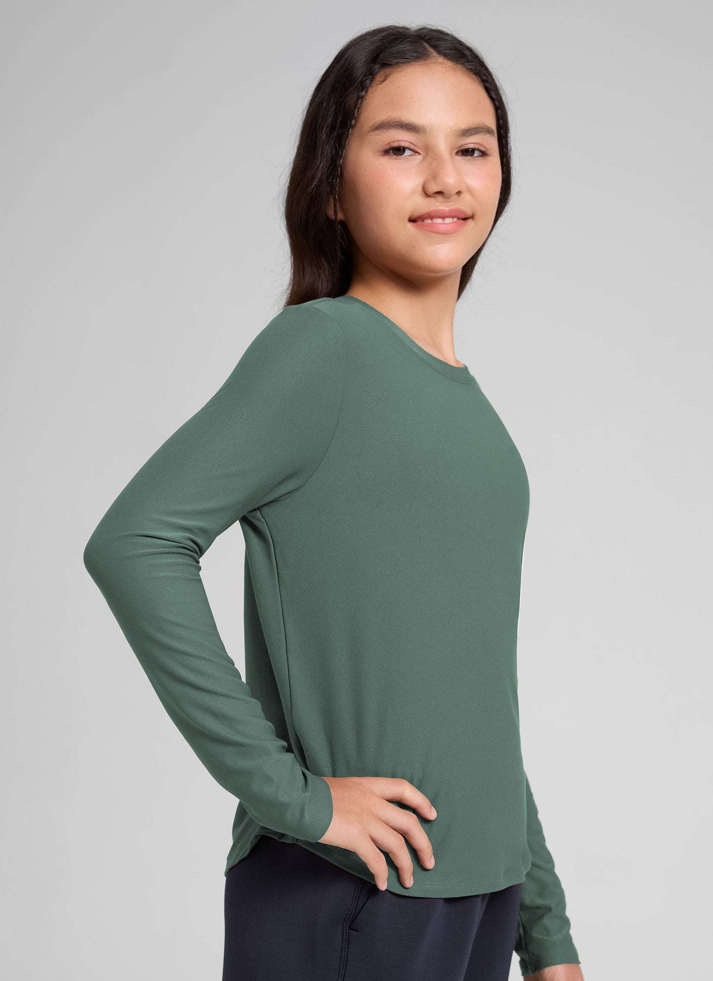 Girls Cloudweight Side Slit Long Sleeve