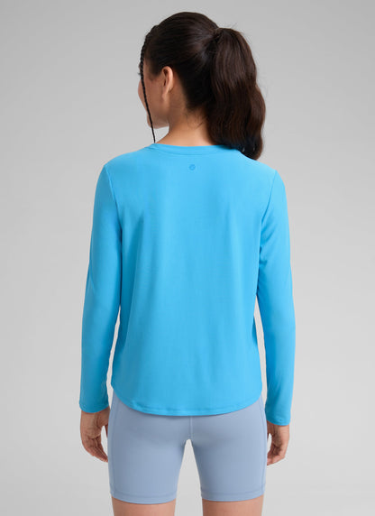 Girls Cloudweight Side Slit Long Sleeve