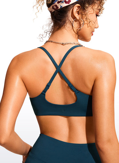 Scoop Neck Adjustable Strap Bikini Top