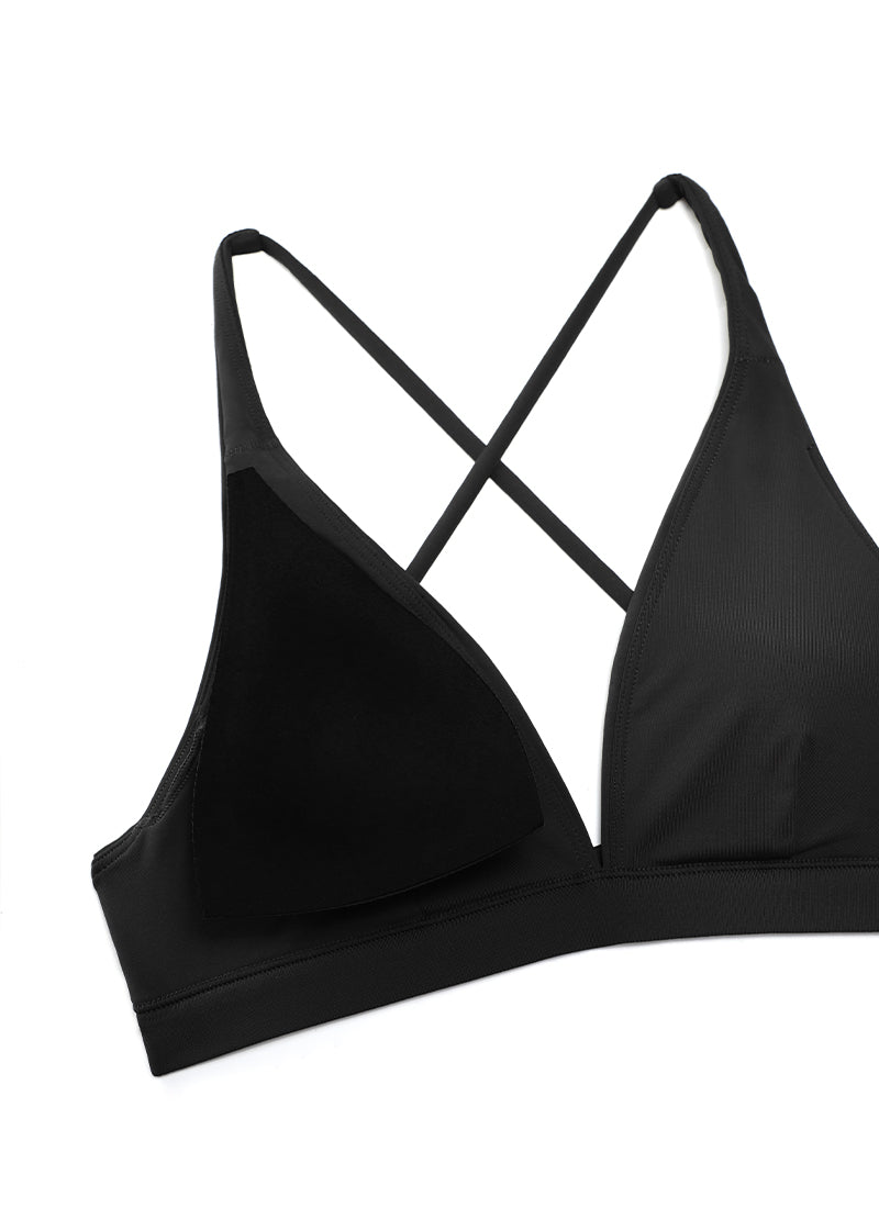 Sunshine Criss Cross Back V Neck Bikini Top