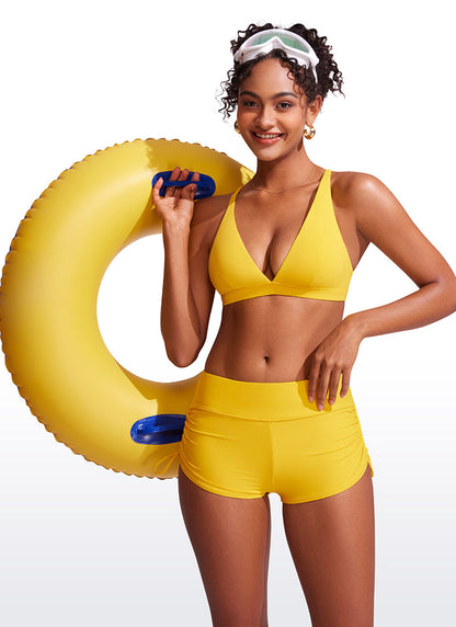 Sunshine Criss Cross Back V Neck Bikini Top