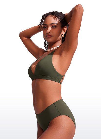 Sunshine Criss Cross Back V Neck Bikini Top