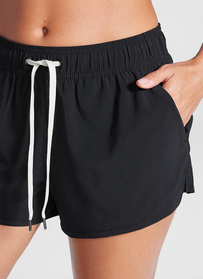 Mid Rise Side Splits Liner Pocket Short 3"