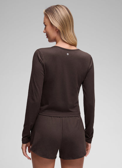 Cloud Jersey Lightweight Button Down Cardigan