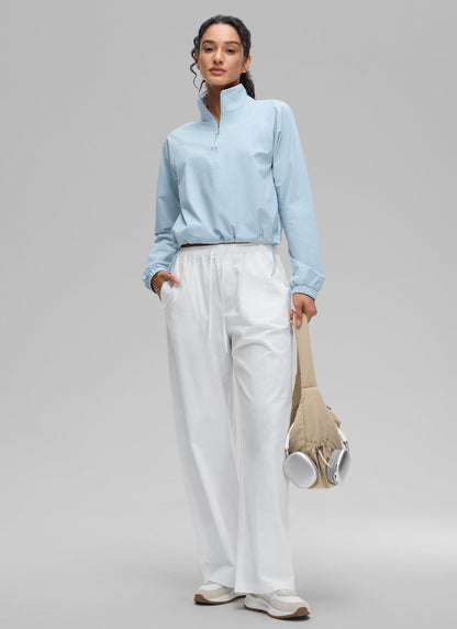 Half Zip Lightweight Pocket Long Sleeve