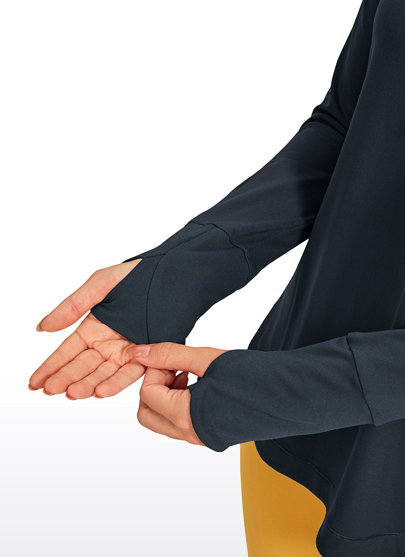 Brushed Feeling Thumbhole Hoodie