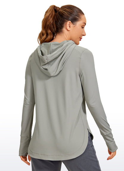Brushed Feeling Thumbhole Hoodie