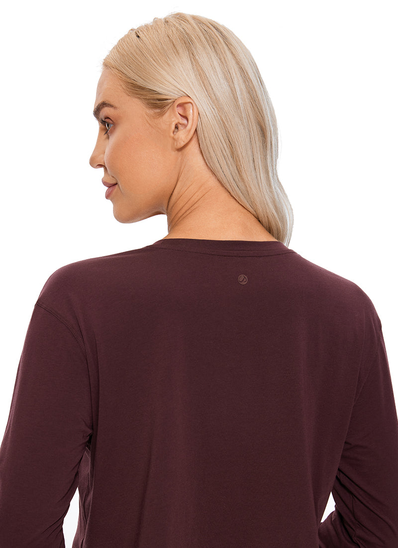 Pima Cotton Cropped Long Sleeve