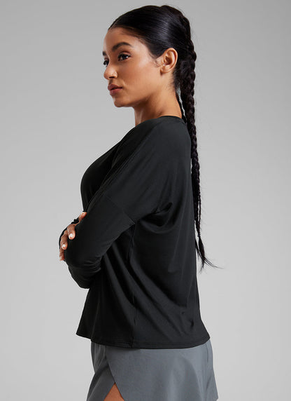 UPF 50+ Lightweight Heather Cropped Long Sleeves