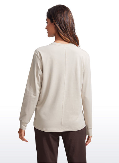 Pima Cotton Loose Fit Long Sleeve