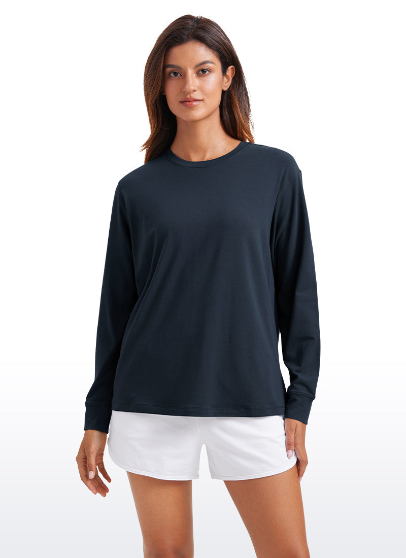 Pima Cotton Loose Fit Long Sleeve