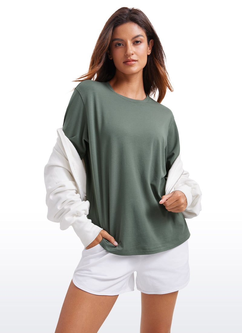 Pima Cotton Loose Fit Long Sleeve