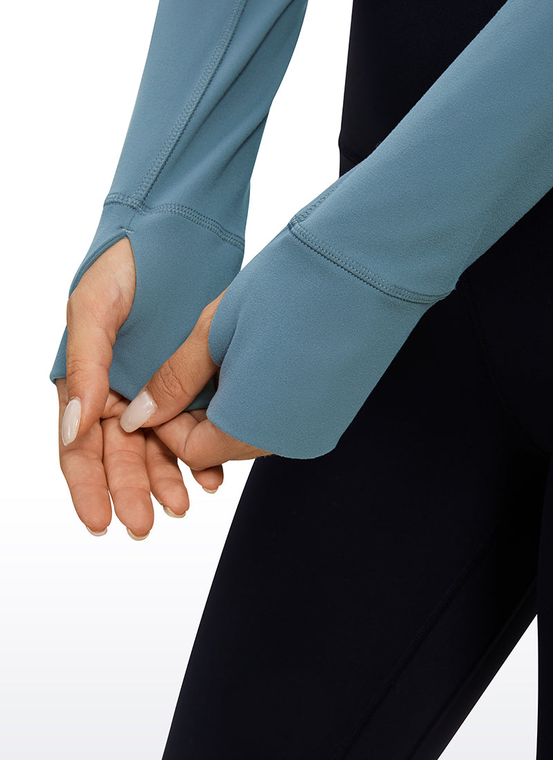 Butterluxe Half Zip Cropped Long Sleeve