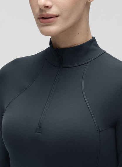 Butterluxe Half Zip Cropped Long Sleeve