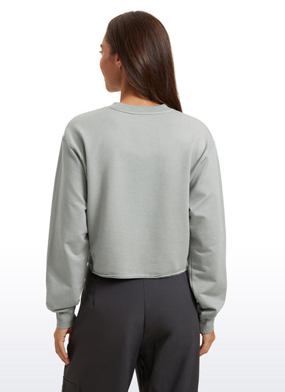 Amenity Double Raw Hem Sweatshirt