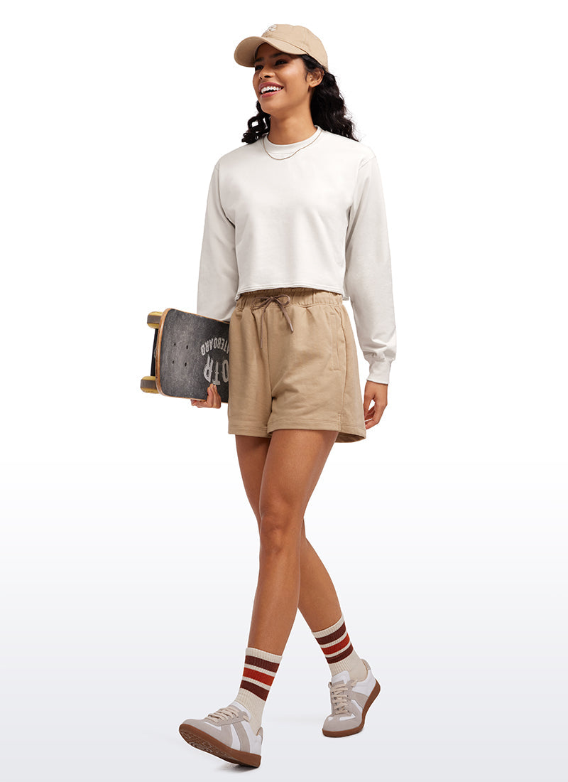 Amenity Double Raw Hem Sweatshirt