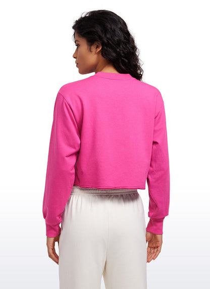 Amenity Double Raw Hem Sweatshirt