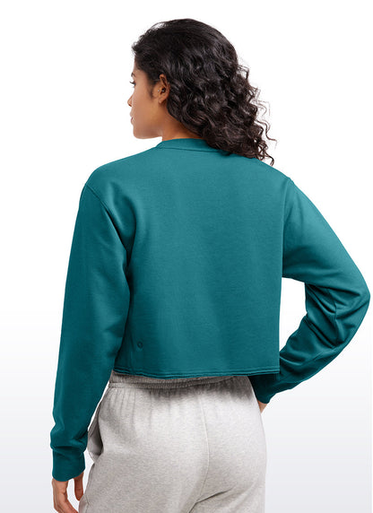 Amenity Double Raw Hem Sweatshirt