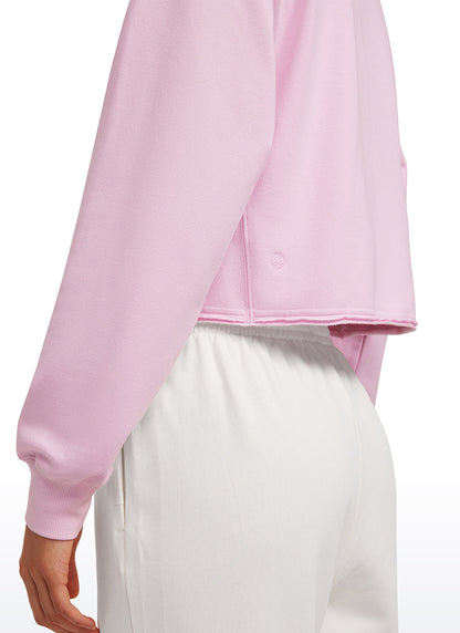 Amenity Double Raw Hem Sweatshirt