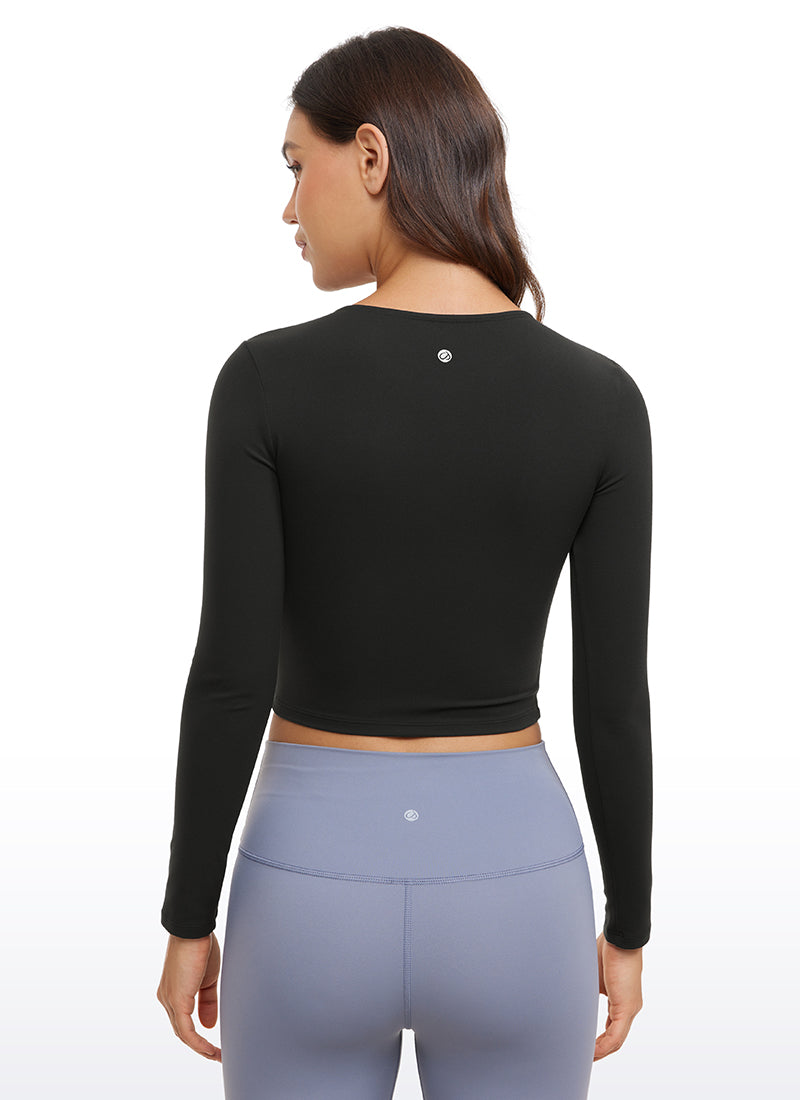 Butterluxe Front Seam Cropped Long Sleeve