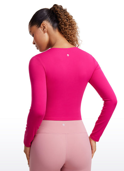 Butterluxe Front Seam Cropped Long Sleeve